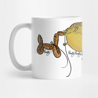 Frog and snake balloon Mug